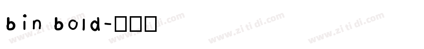 bin bold字体转换